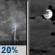 Tonight: Isolated showers and thunderstorms before 8pm. Mostly cloudy, with a low around 59. Northeast wind 5 to 8 mph. Chance of precipitation is 20%. New rainfall amounts less than a tenth of an inch possible. Tonight: Isolated Showers And Thunderstorms then Mostly Cloudy