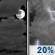 Tonight: A slight chance of showers and thunderstorms between midnight and 4am. Mostly cloudy, with a low around 77. Southwest wind 12 to 16 mph, with gusts as high as 26 mph. Chance of precipitation is 20%. Tonight: Mostly Cloudy then Slight Chance Showers And Thunderstorms