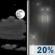 Tonight: Partly Cloudy then Slight Chance Light Rain