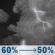 Tonight: Showers and thunderstorms likely before 4am. Mostly cloudy, with a low around 71. Southwest wind 2 to 8 mph. Chance of precipitation is 60%. New rainfall amounts between a quarter and half of an inch possible. Tonight: Showers And Thunderstorms Likely