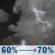Tonight: Scattered showers and thunderstorms between 8pm and 11pm, then a chance of showers and thunderstorms between 11pm and 1am, then scattered showers and thunderstorms between 1am and 2am, then scattered showers and thunderstorms. Mostly cloudy, with a low around 73. Heat index values as high as 101. South wind 1 to 8 mph. Chance of precipitation is 70%. New rainfall amounts between a tenth and quarter of an inch possible. Tonight: Scattered Showers And Thunderstorms then Chance Showers And Thunderstorms