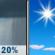 Thursday: A slight chance of rain showers before 7am. Sunny, with a high near 72. Northwest wind 6 to 14 mph. Chance of precipitation is 20%. Thursday: Slight Chance Rain Showers then Sunny